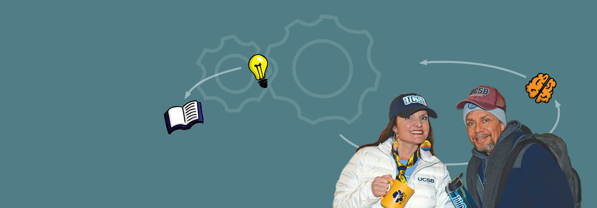 Carol Dreste and Frank Ramirez from the UCSB Campus Store dressed for success.