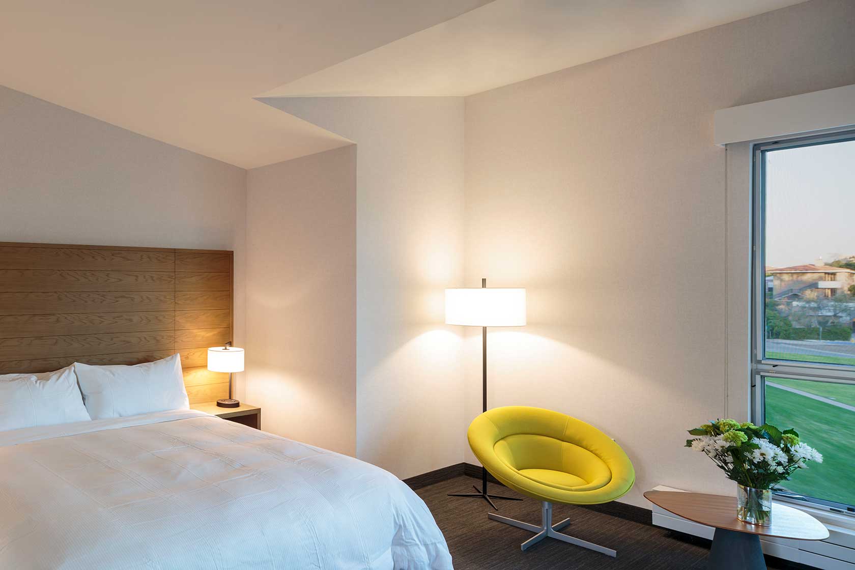 King room at the Club & Guest House with a view of the open space