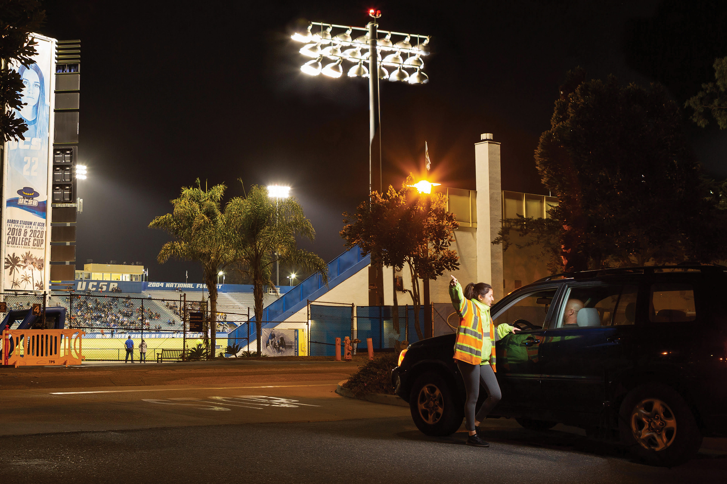 TPS parking attendant helping at a soccer game