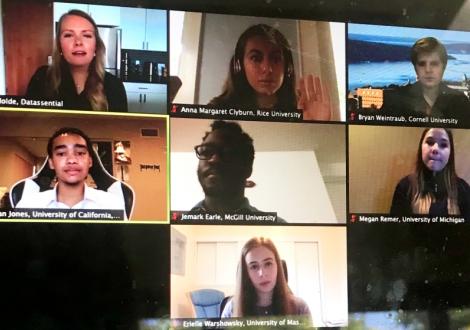 student panel on Zoom