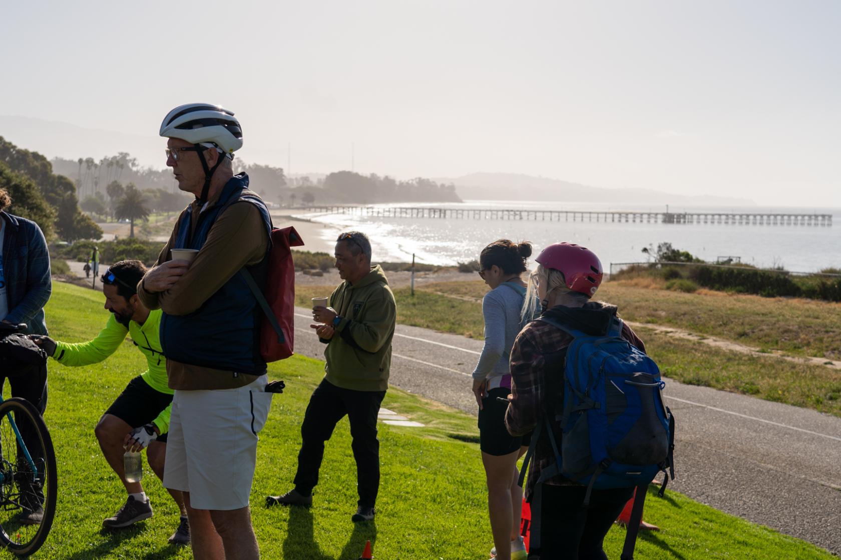Campus staff gathered at Henley Gate