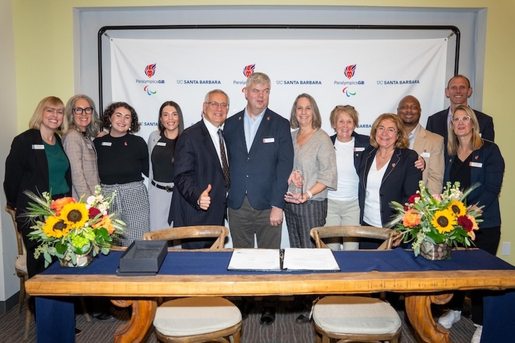 group of people in front of table